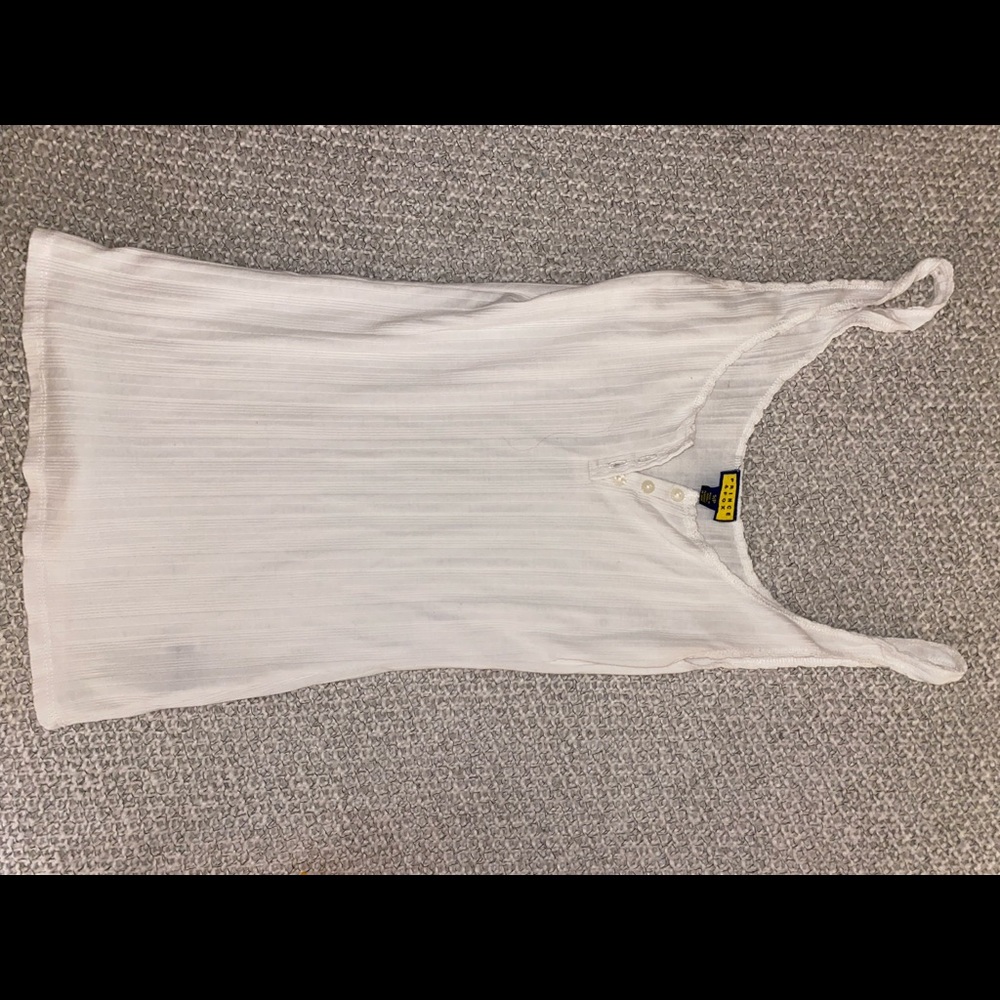 White cami with buttons